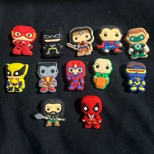 Lot of 12 Superhero Croc charms Jibbitz